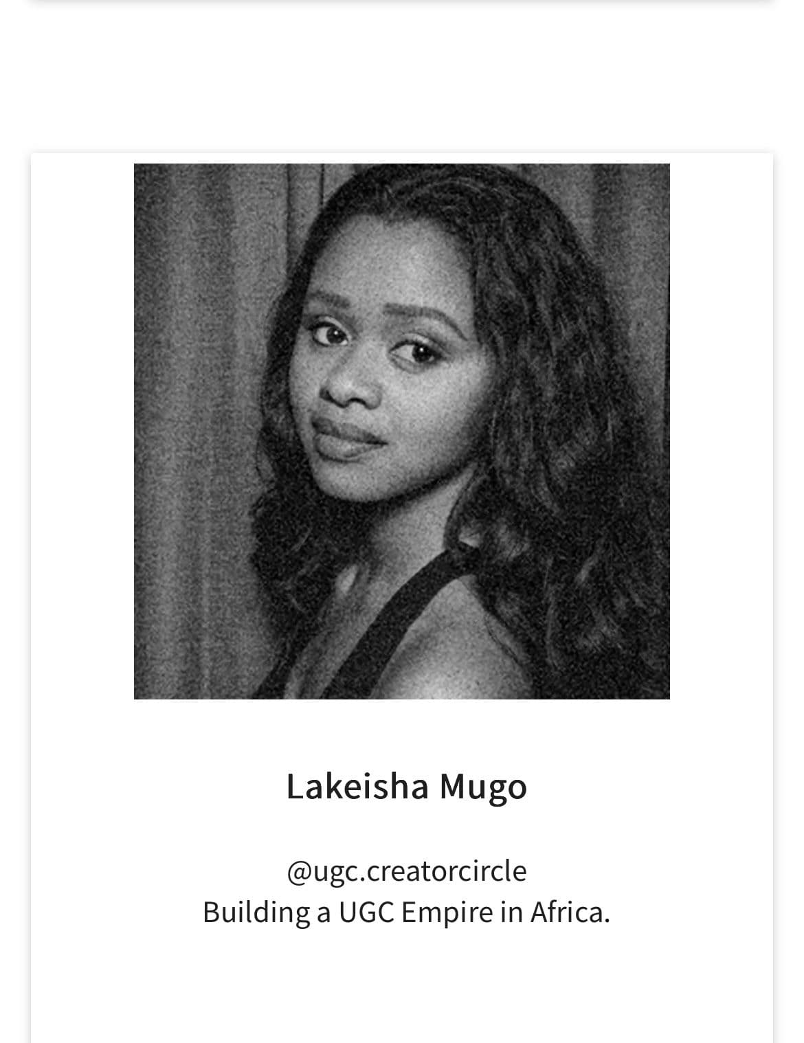 Lakeisha Mugo speaker profile card
