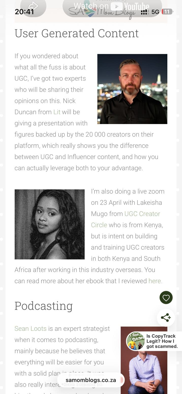 SA Mom Blogs feature